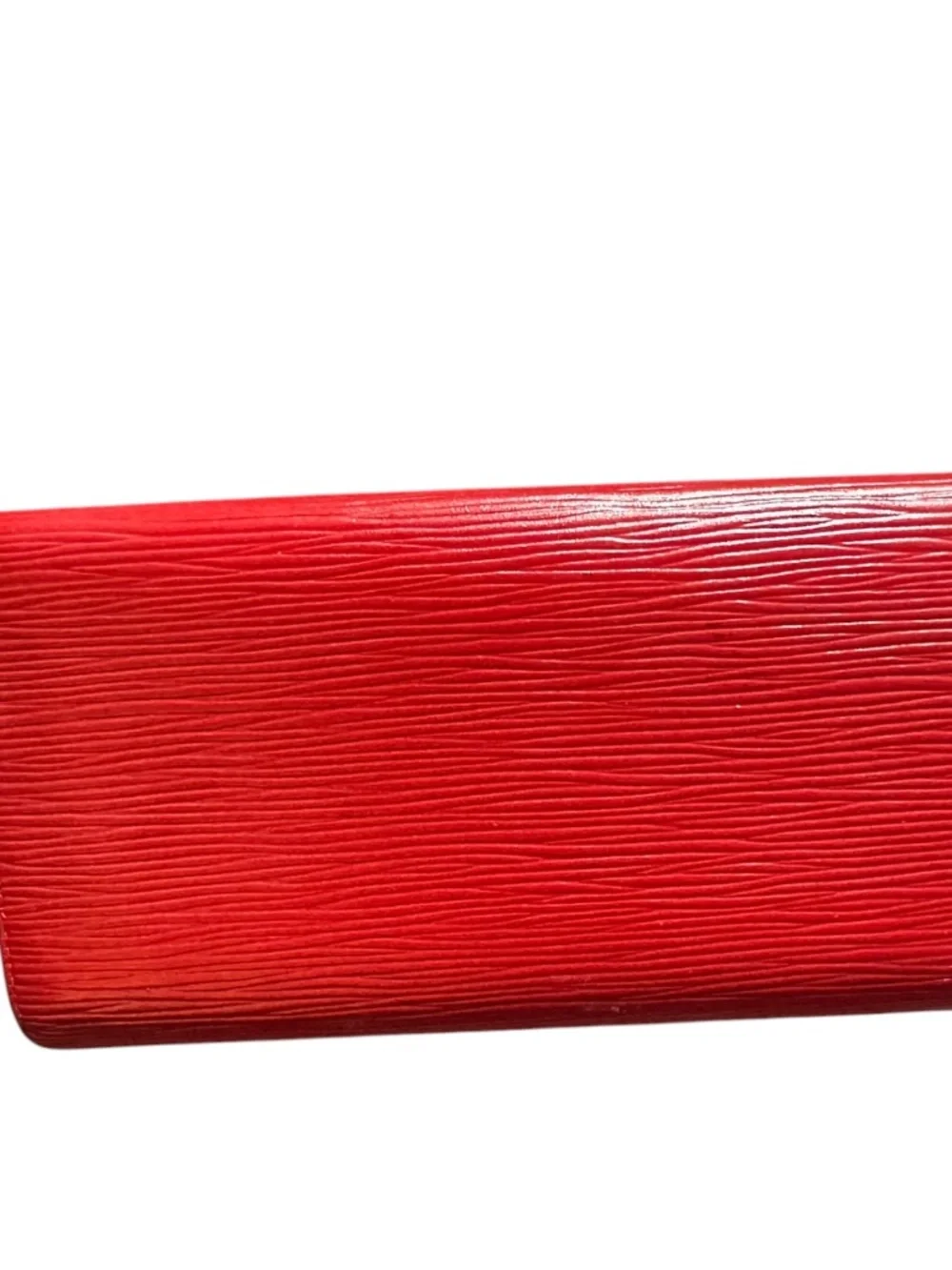 Authentic Vintage Louis Vuitton Red Epi Leather Sarah Long Wallet-Use